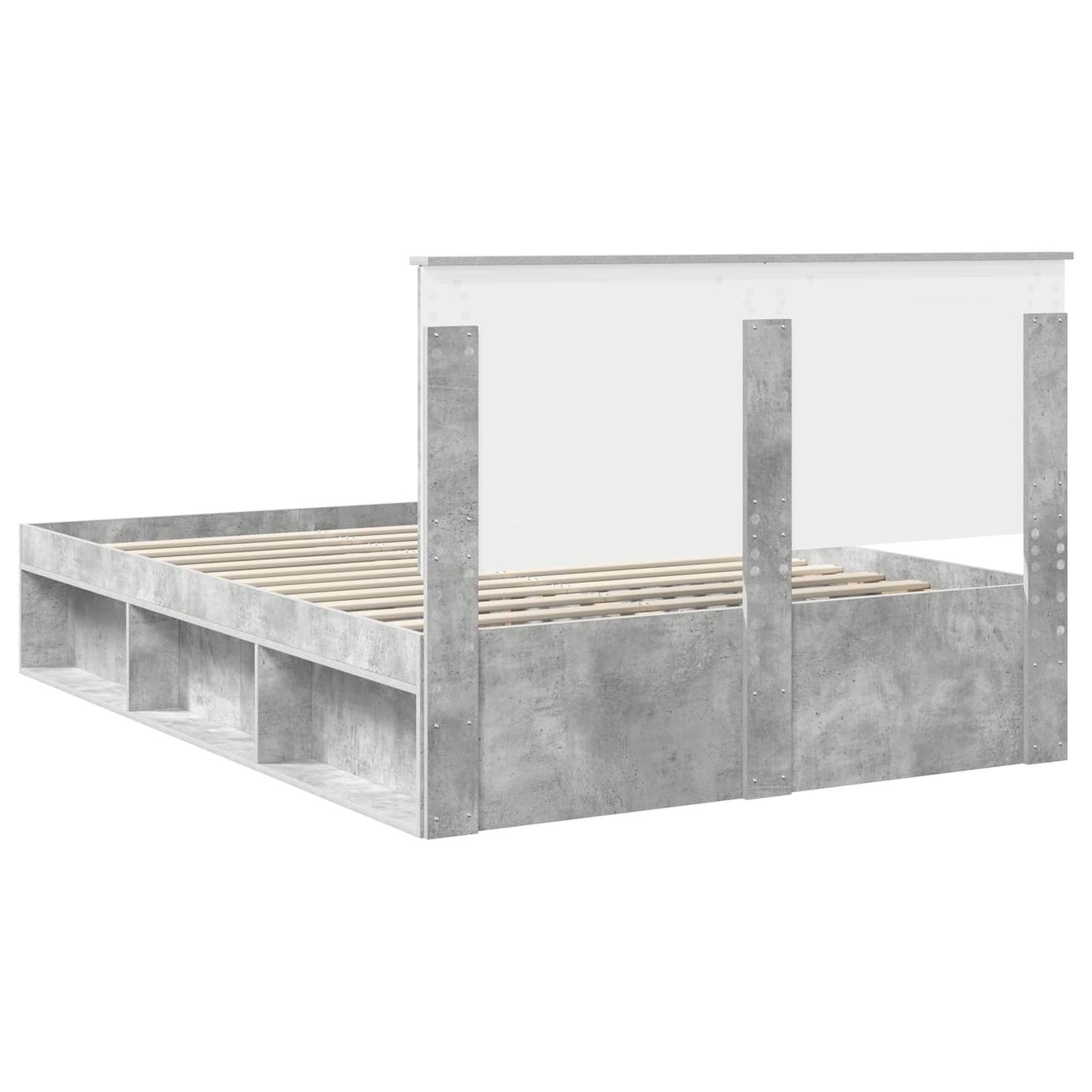 Struttura del letto Calcestruzzo 140 x 190 cm Pino massello | homemem39
