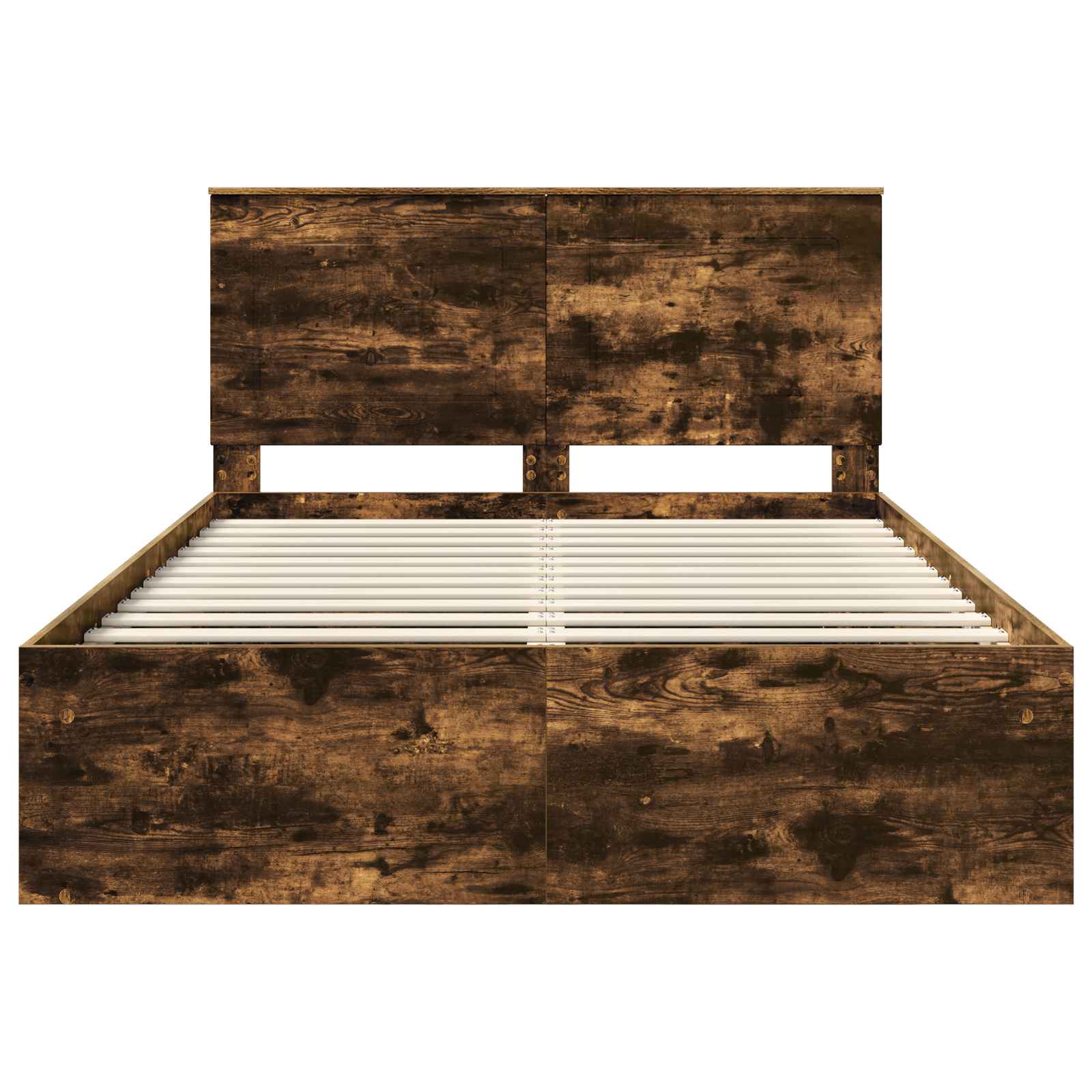 Struttura del letto Rovere fumé 140 x 190 cm Pino massello | homemem39