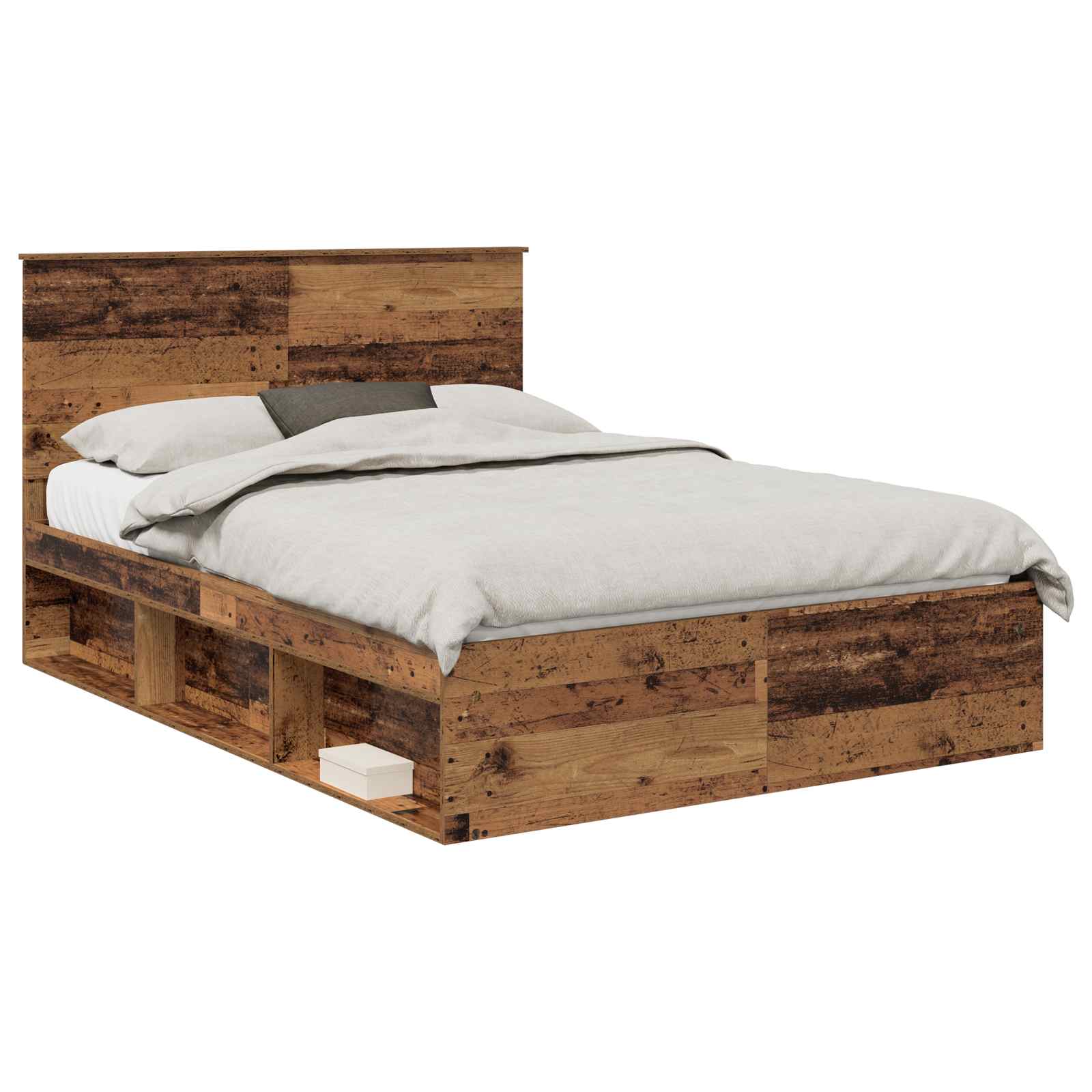 Struttura del letto Legno vecchio 140 x 190 cm Pino massello | homemem39