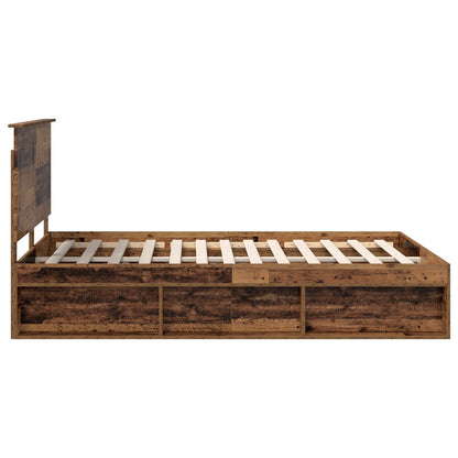 Struttura del letto Legno vecchio 140 x 190 cm Pino massello | homemem39