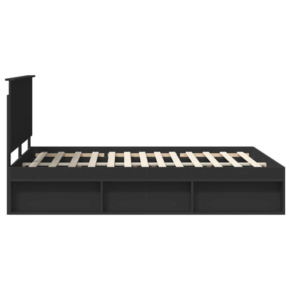 Struttura del letto Nero 140 x 200 cm Pino massello | homemem39