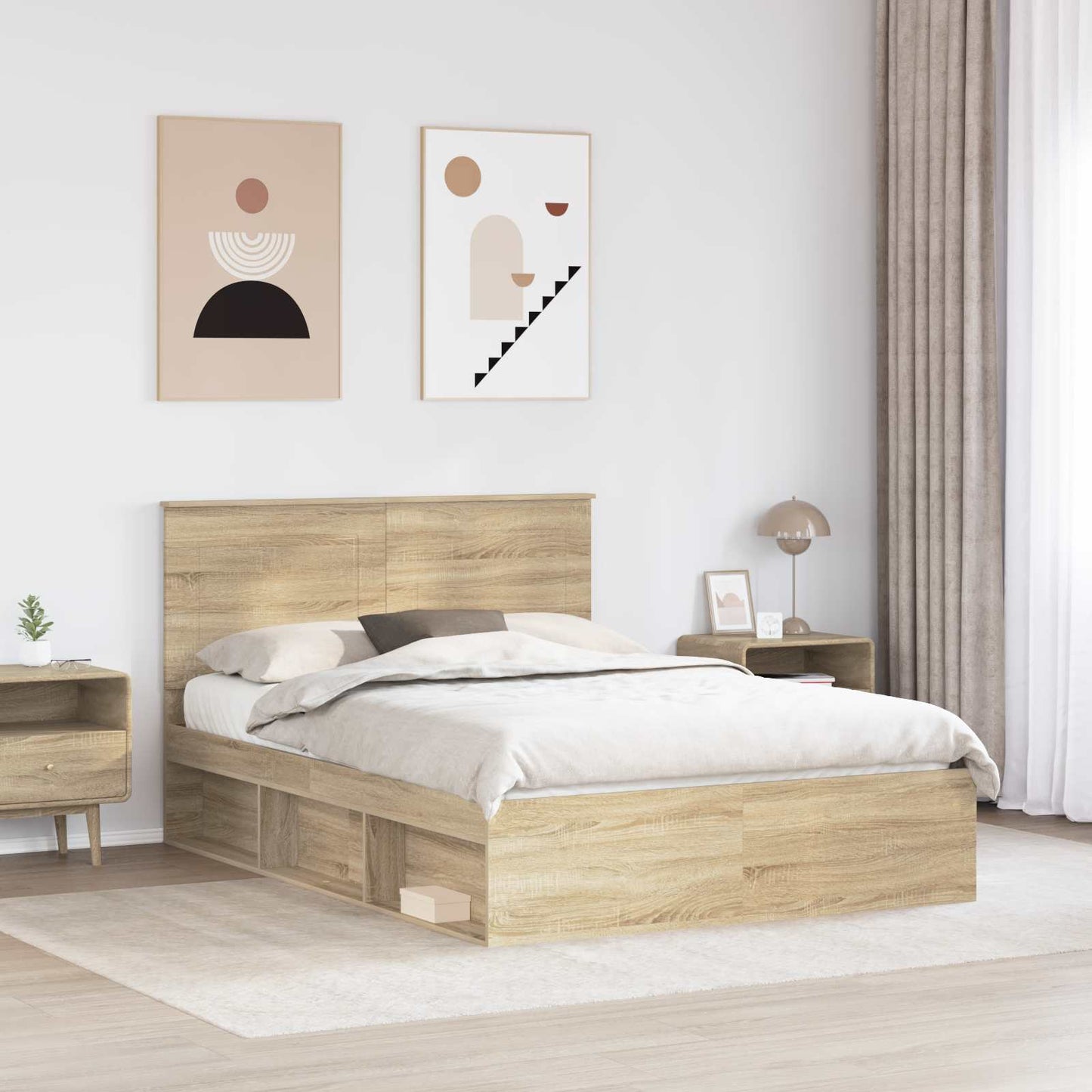 Struttura del letto Sonoma 140 x 200 cm Pino massello | homemem39