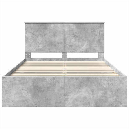 Struttura del letto Calcestruzzo 140 x 200 cm Pino massello | homemem39