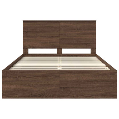 Struttura del letto Rovere Marrone 140 x 200 cm Pino massello | homemem39
