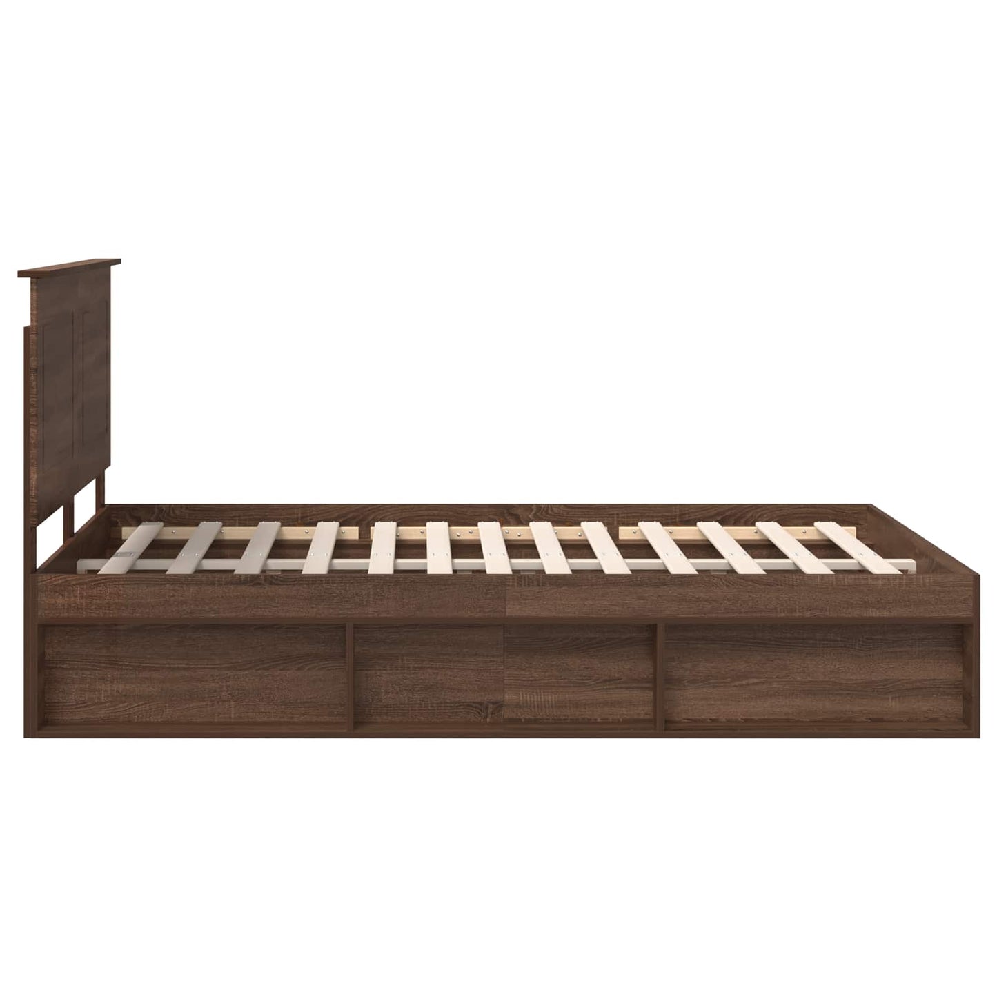 Struttura del letto Rovere Marrone 140 x 200 cm Pino massello | homemem39