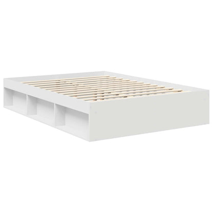 Struttura del letto Bianco 135 x 190 cm Pino massello