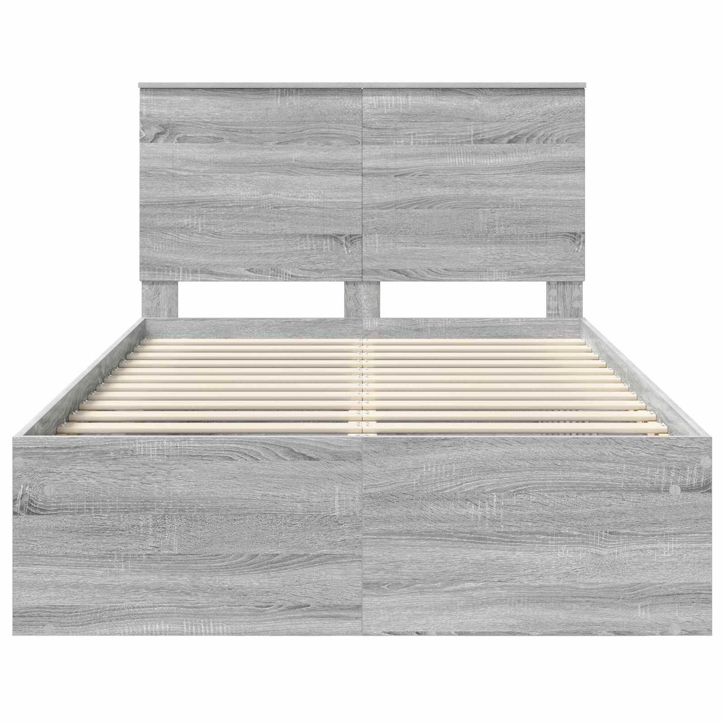 Struttura del letto Grigio Sonoma 135 x 190 cm Pino massello | homemem39