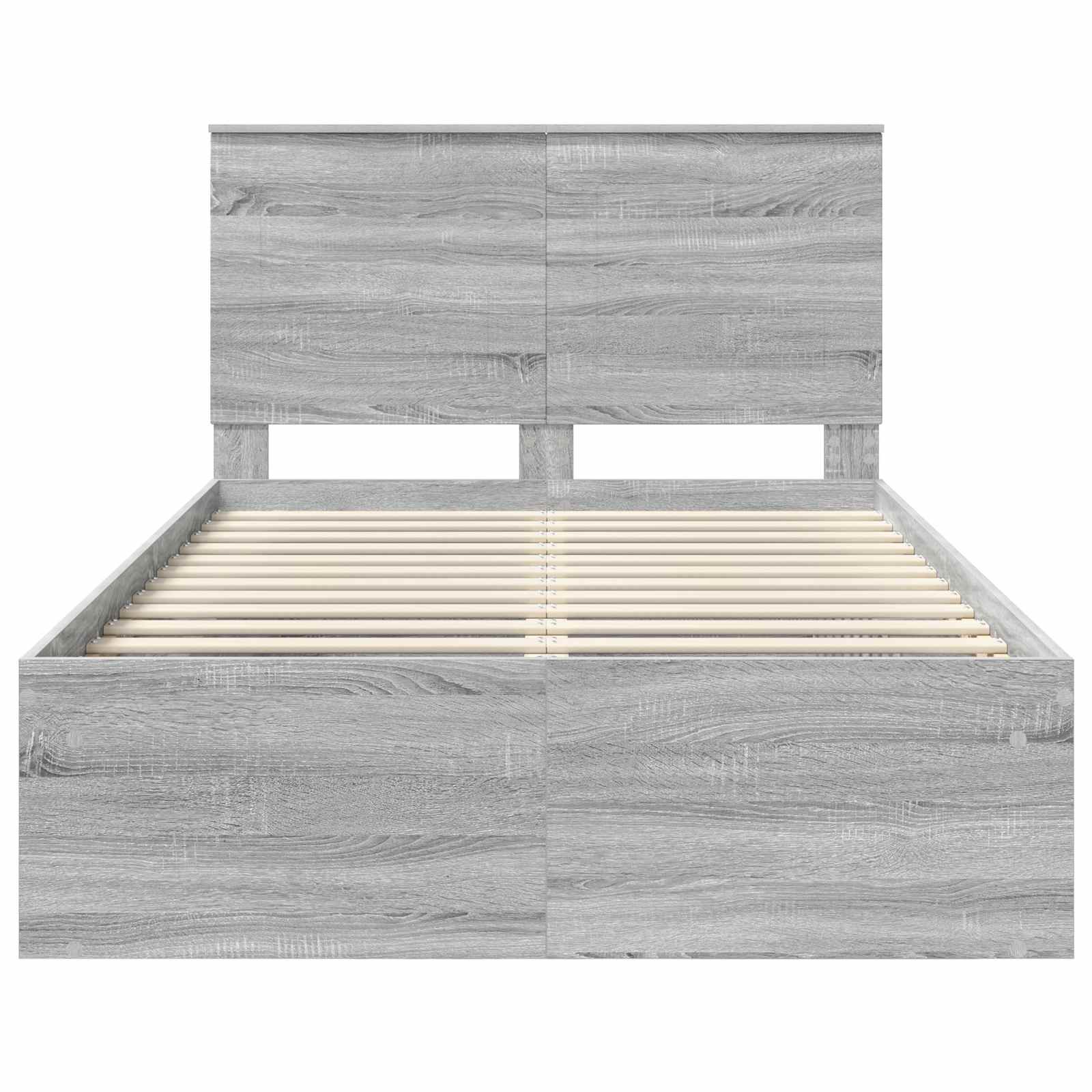 Struttura del letto Grigio Sonoma 135 x 190 cm Pino massello | homemem39