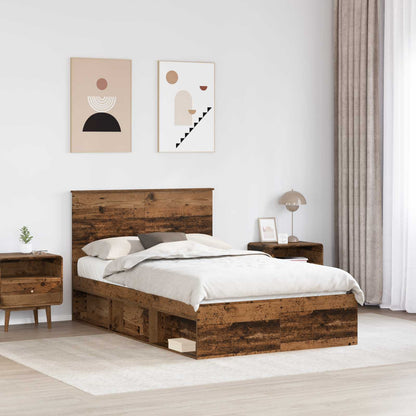 Struttura del letto Legno vecchio 135 x 190 cm Pino massello | homemem39