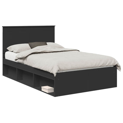 Struttura del letto Nero 120 x 190 cm Pino massello | homemem39