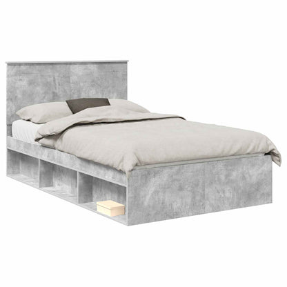 Struttura del letto Calcestruzzo 120 x 190 cm Pino massello | homemem39
