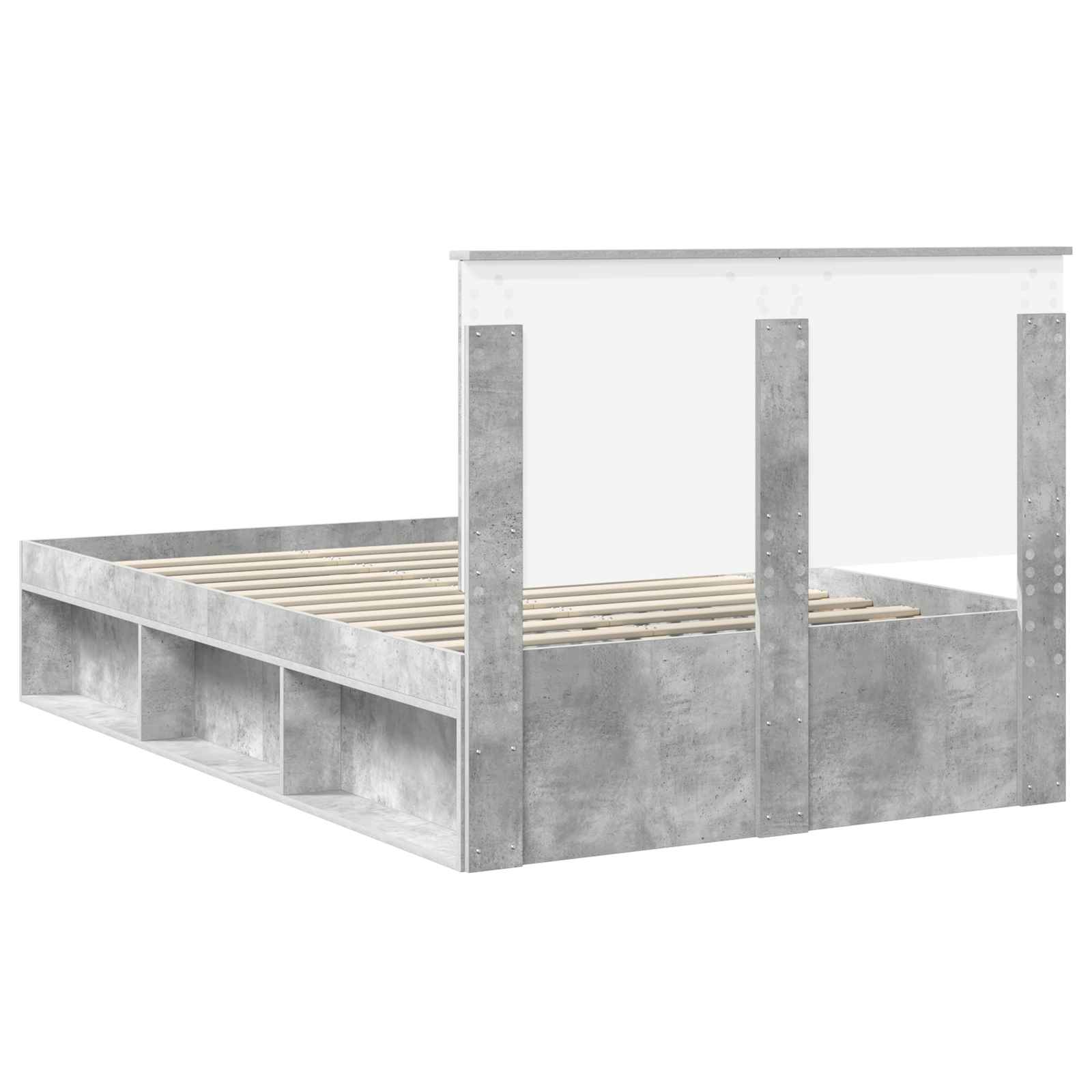 Struttura del letto Calcestruzzo 120 x 190 cm Pino massello | homemem39