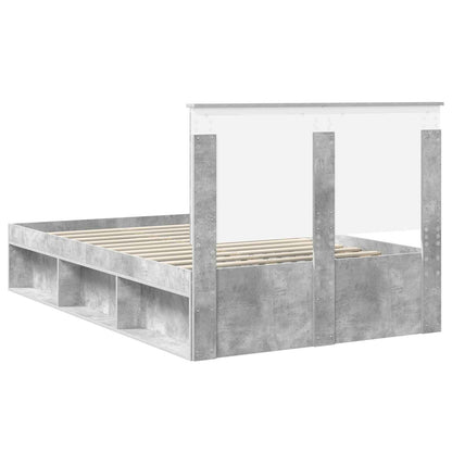 Struttura del letto Calcestruzzo 120 x 190 cm Pino massello | homemem39