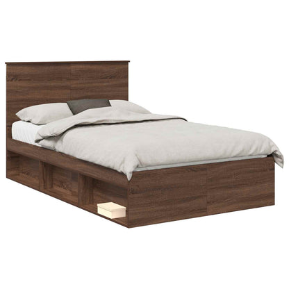 Struttura del letto Rovere Marrone 120 x 190 cm Pino massello | homemem39