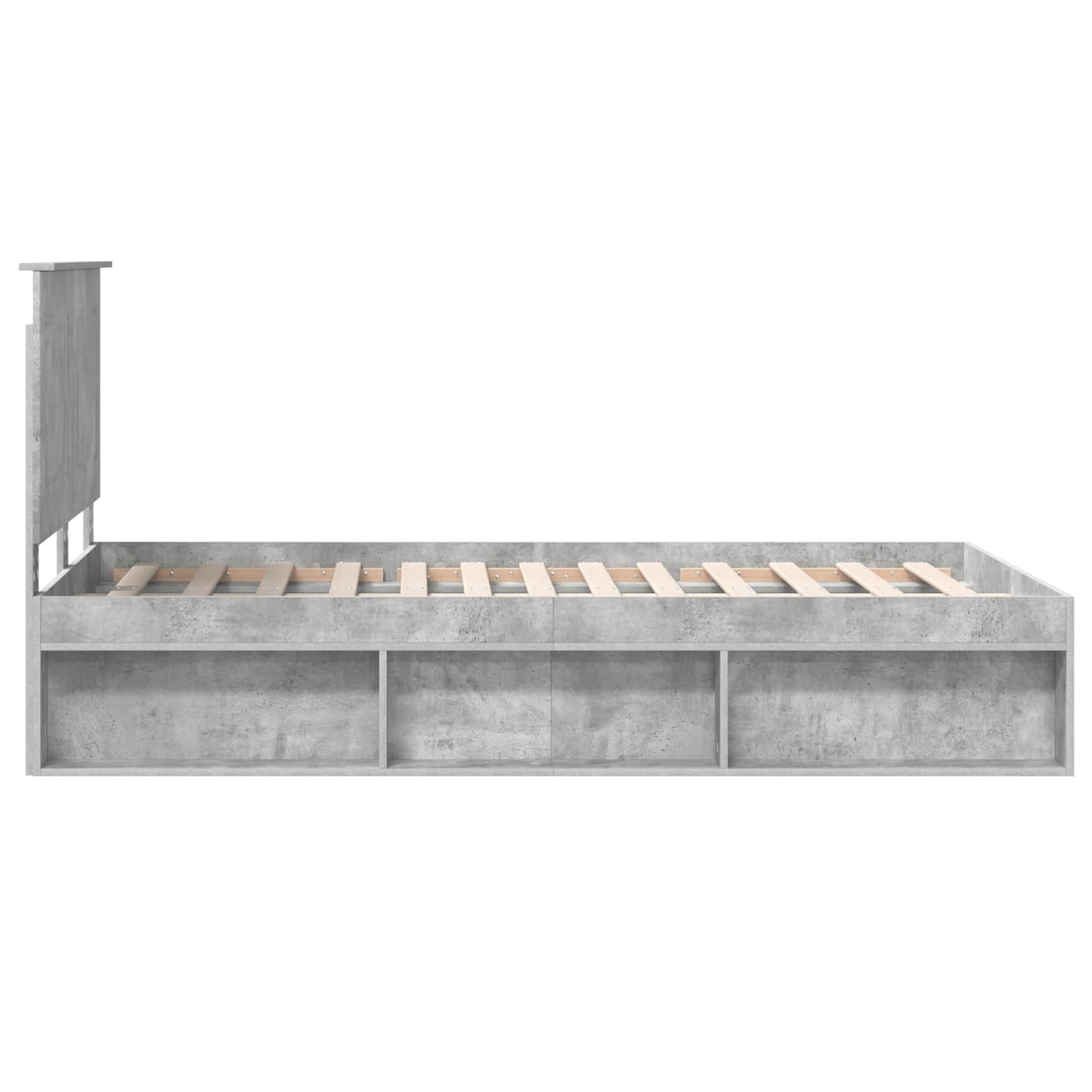 Struttura del letto Calcestruzzo 120 x 200 cm Pino massello | homemem39