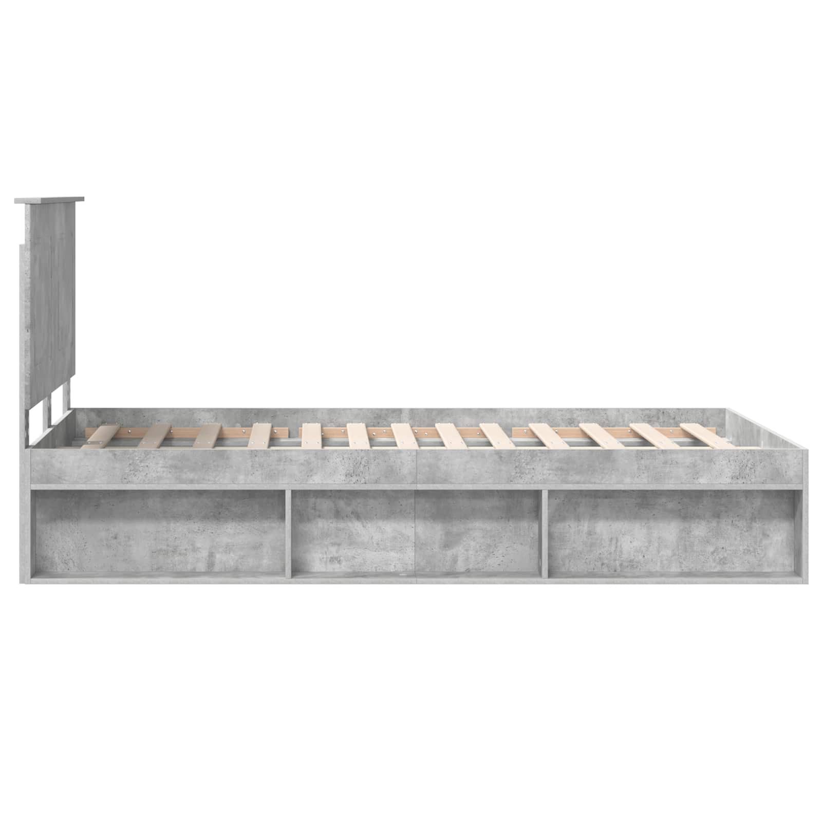 Struttura del letto Calcestruzzo 120 x 200 cm Pino massello | homemem39