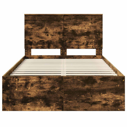 Struttura del letto Rovere fumé 120 x 200 cm Pino massello | homemem39