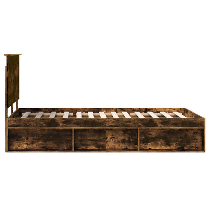Struttura del letto Rovere fumé 120 x 200 cm Pino massello | homemem39