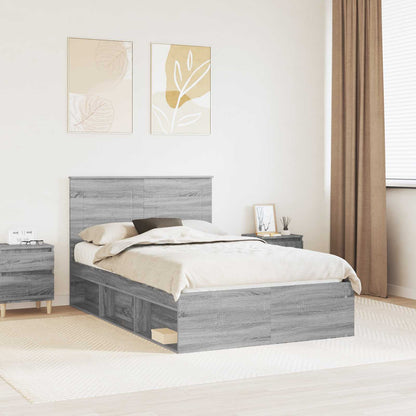 Struttura del letto Grigio Sonoma 120 x 200 cm Pino massello | homemem39
