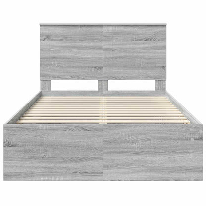Struttura del letto Grigio Sonoma 120 x 200 cm Pino massello | homemem39