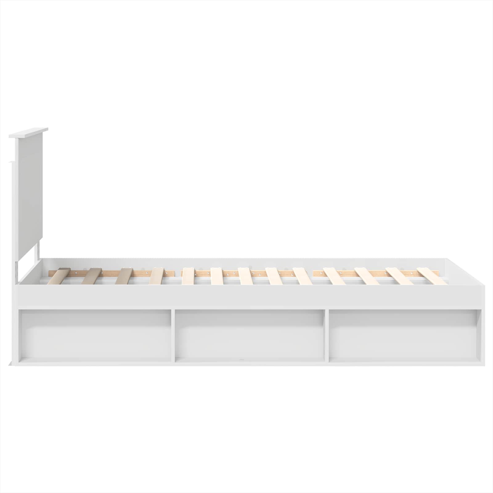 Struttura del letto Bianco 100 x 200 cm Pino massello | homemem39