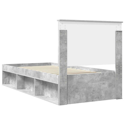 Struttura del letto Grigio Concretè 100 x 200 cm Pino massello