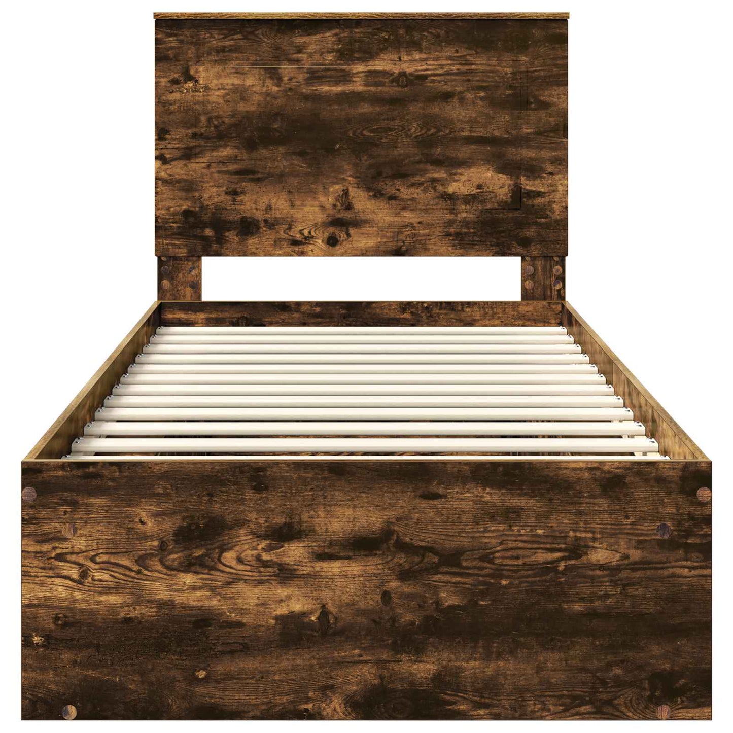 Struttura del letto Rovere fumé 100 x 200 cm Pino massello | homemem39