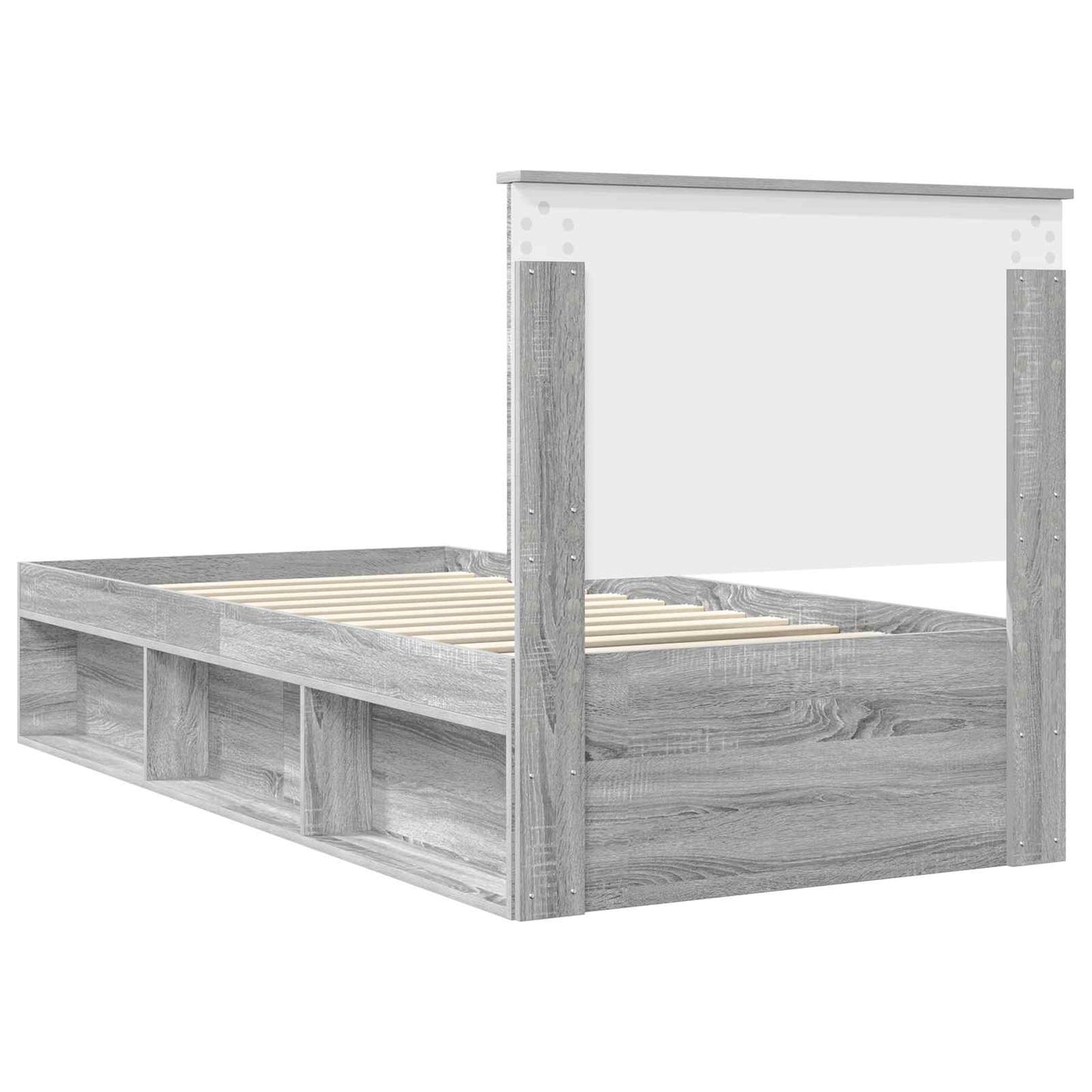 Struttura del letto Grigio Sonoma 100 x 200 cm Pino massello | homemem39