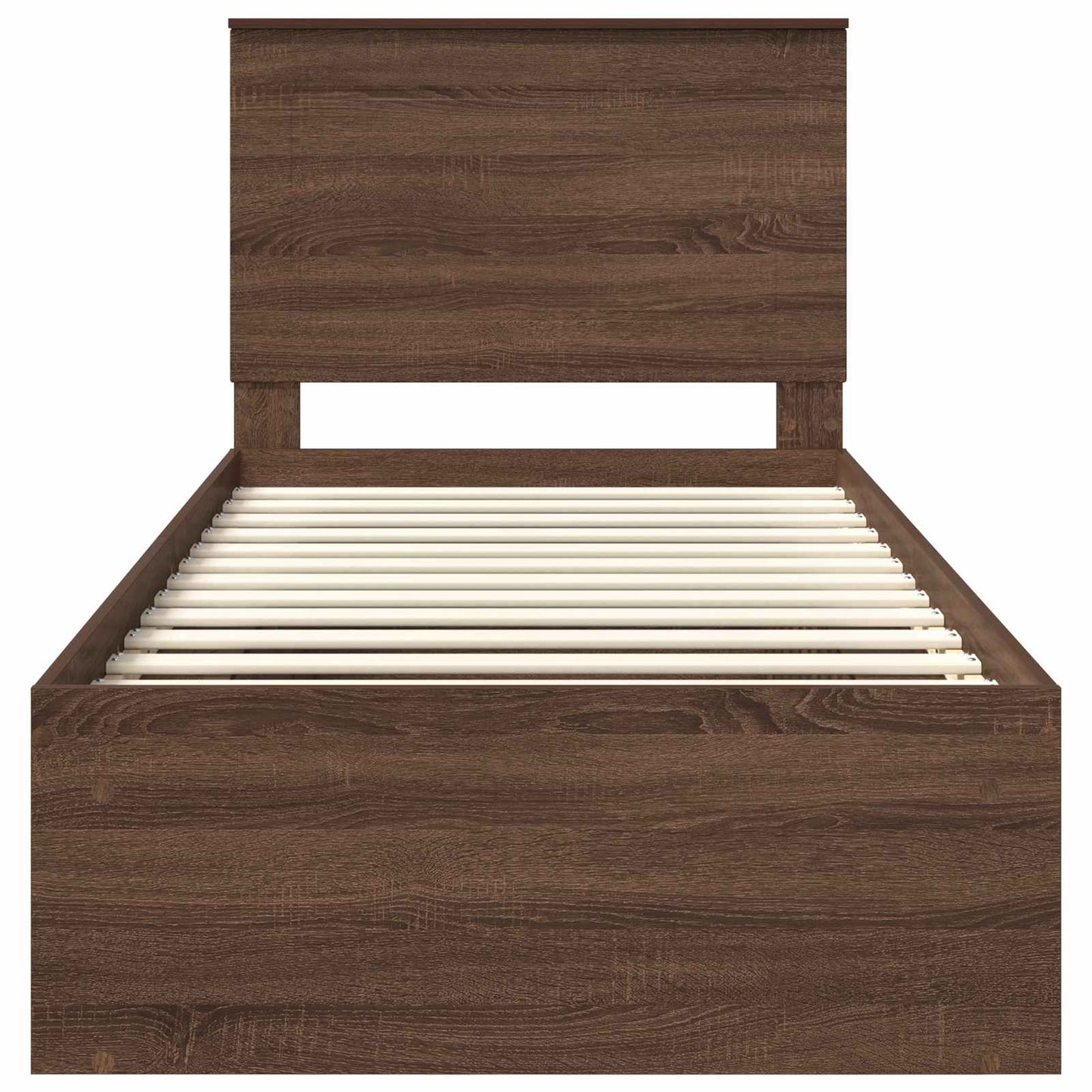 Struttura del letto Rovere Marrone 100 x 200 cm Pino massello | homemem39