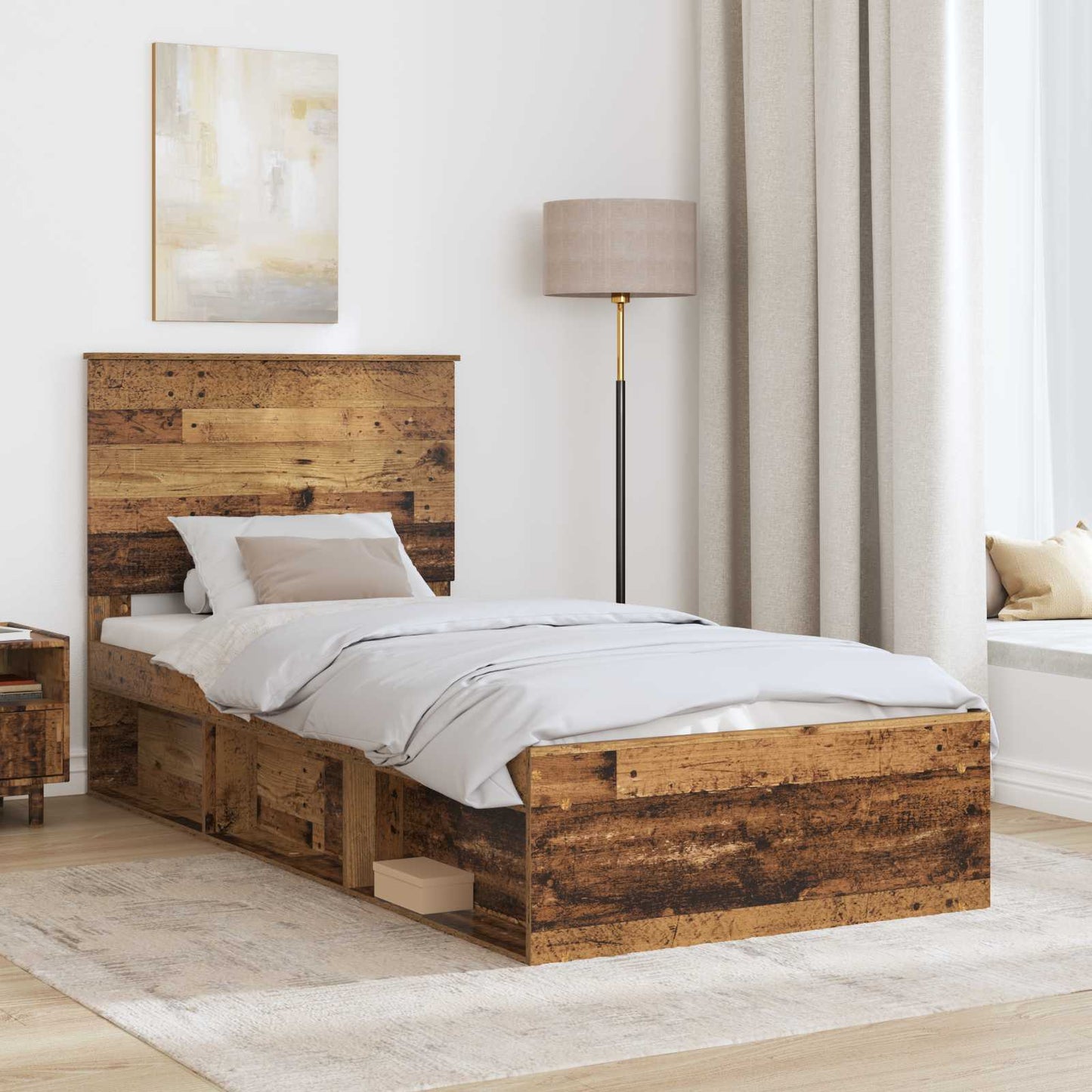 Struttura del letto Legno vecchio 100 x 200 cm Pino massello | homemem39