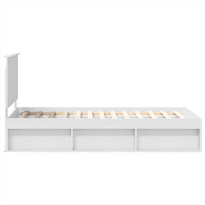 Struttura del letto Bianco 90 x 190 cm Pino massello | homemem39