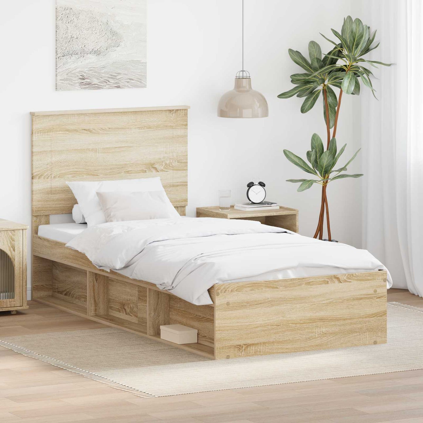 Struttura del letto Sonoma 90 x 190 cm Pino massello | homemem39