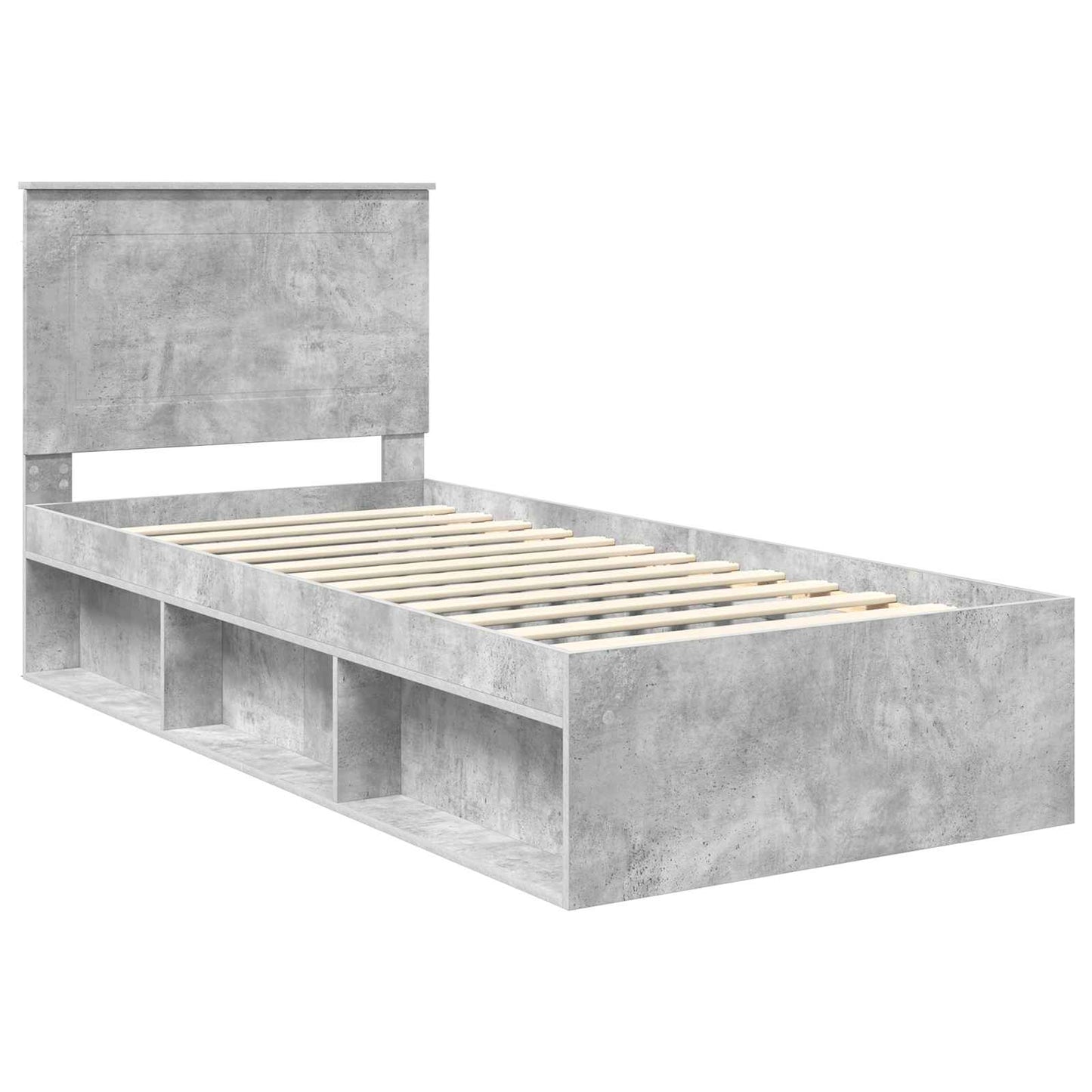 Struttura del letto Grigio Concretè 90 x 190 cm Pino massello | homemem39