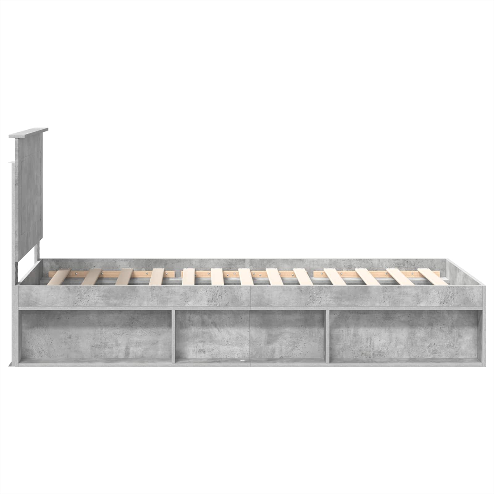 Struttura del letto Grigio Concretè 90 x 190 cm Pino massello | homemem39