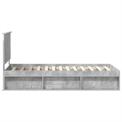 Struttura del letto Grigio Concretè 90 x 190 cm Pino massello | homemem39