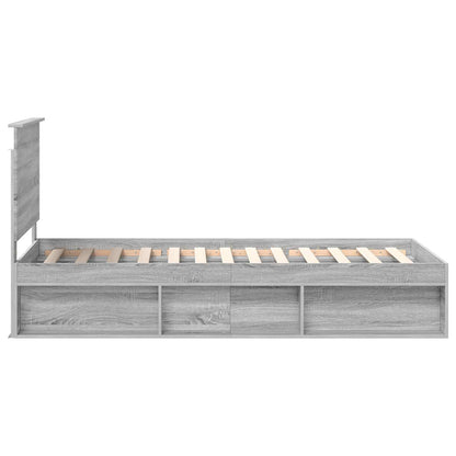 Struttura del letto Grigio Sonoma 90 x 190 cm Pino massello | homemem39