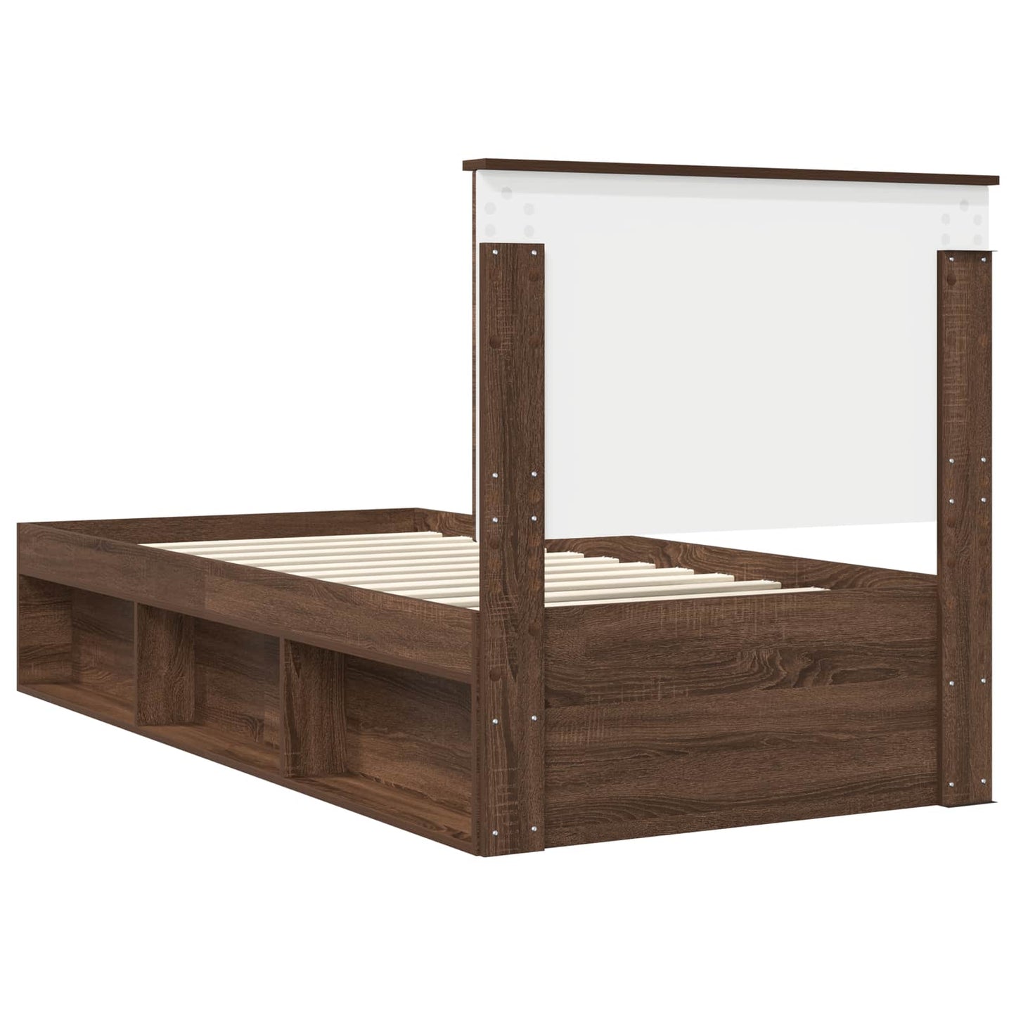 Struttura del letto Rovere Marrone 90 x 190 cm Pino massello | homemem39