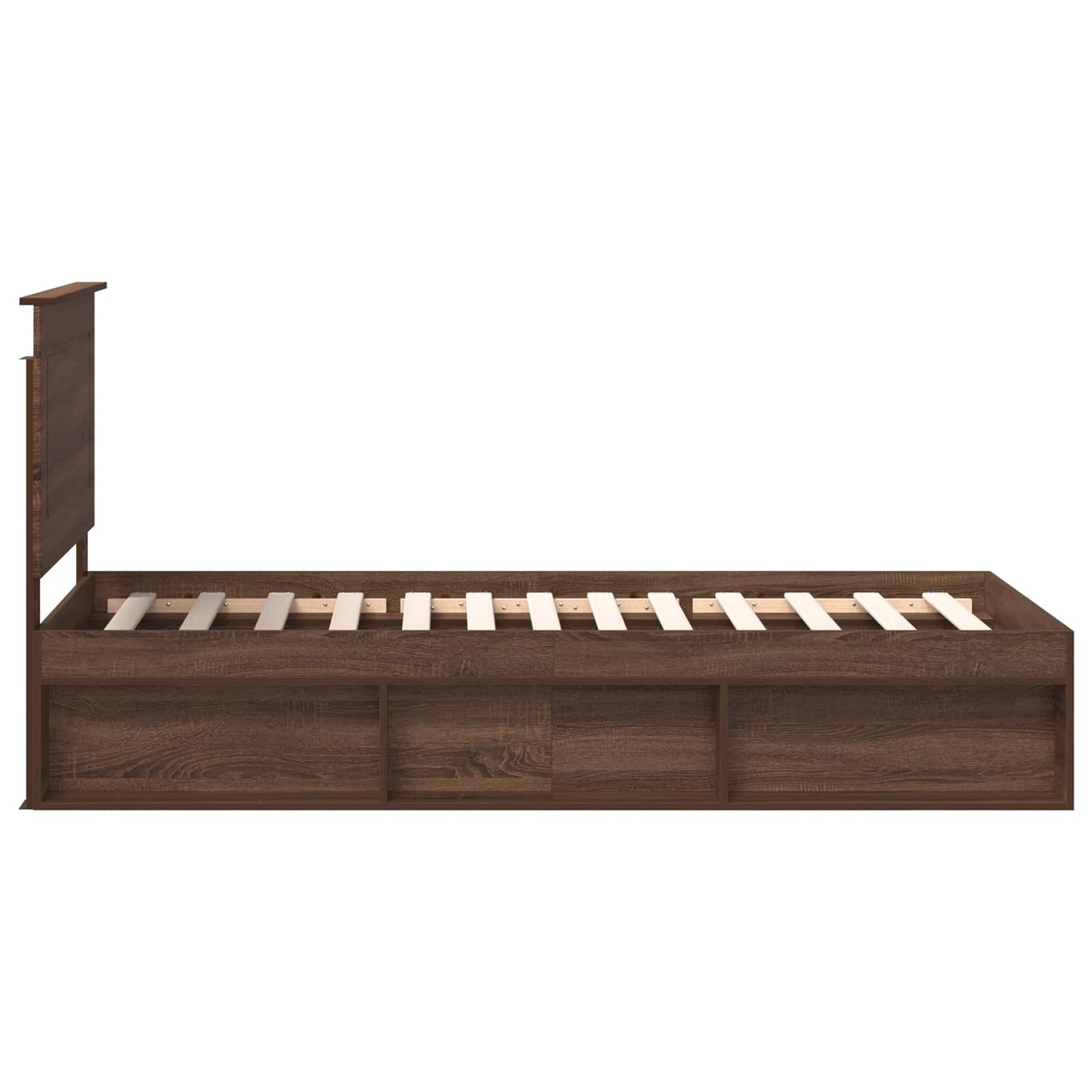 Struttura del letto Rovere Marrone 90 x 190 cm Pino massello | homemem39