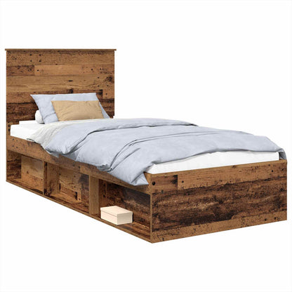 Struttura del letto Legno vecchio 90 x 190 cm Pino massello | homemem39