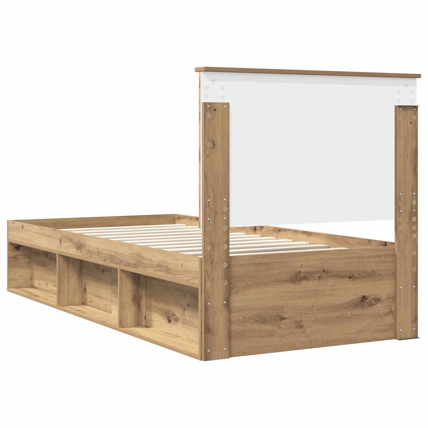 Struttura del letto con testiera Rovere Artigianale 90 x 190 cm | homemem39