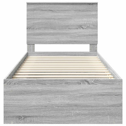 Struttura del letto Grigio Sonoma 90 x 200 cm Pino massello | homemem39