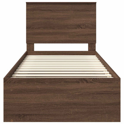 Struttura del letto Rovere Marrone 90 x 200 cm Pino massello | homemem39