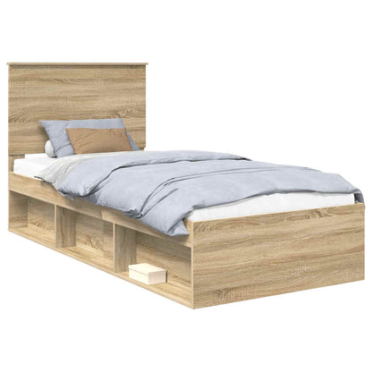 Struttura del letto Rovere Sonoma 75 x 190 cm Pino massello | homemem39