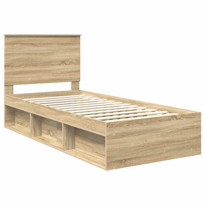 Struttura del letto Rovere Sonoma 75 x 190 cm Pino massello | homemem39