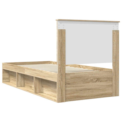 Struttura del letto Rovere Sonoma 75 x 190 cm Pino massello | homemem39