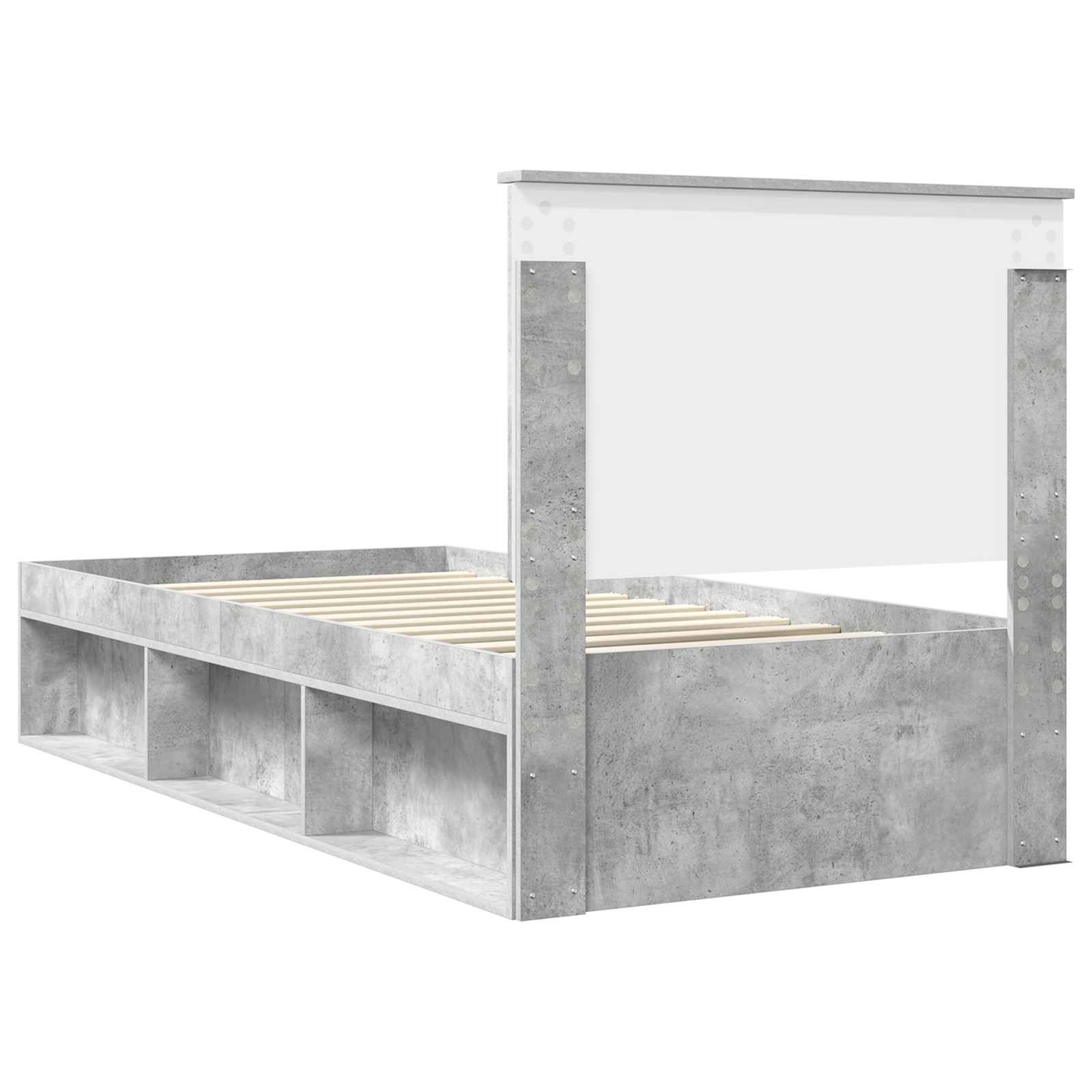 Struttura del letto Grigio Concretè 75 x 190 cm Pino massello | homemem39