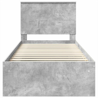 Struttura del letto Grigio Concretè 75 x 190 cm Pino massello | homemem39