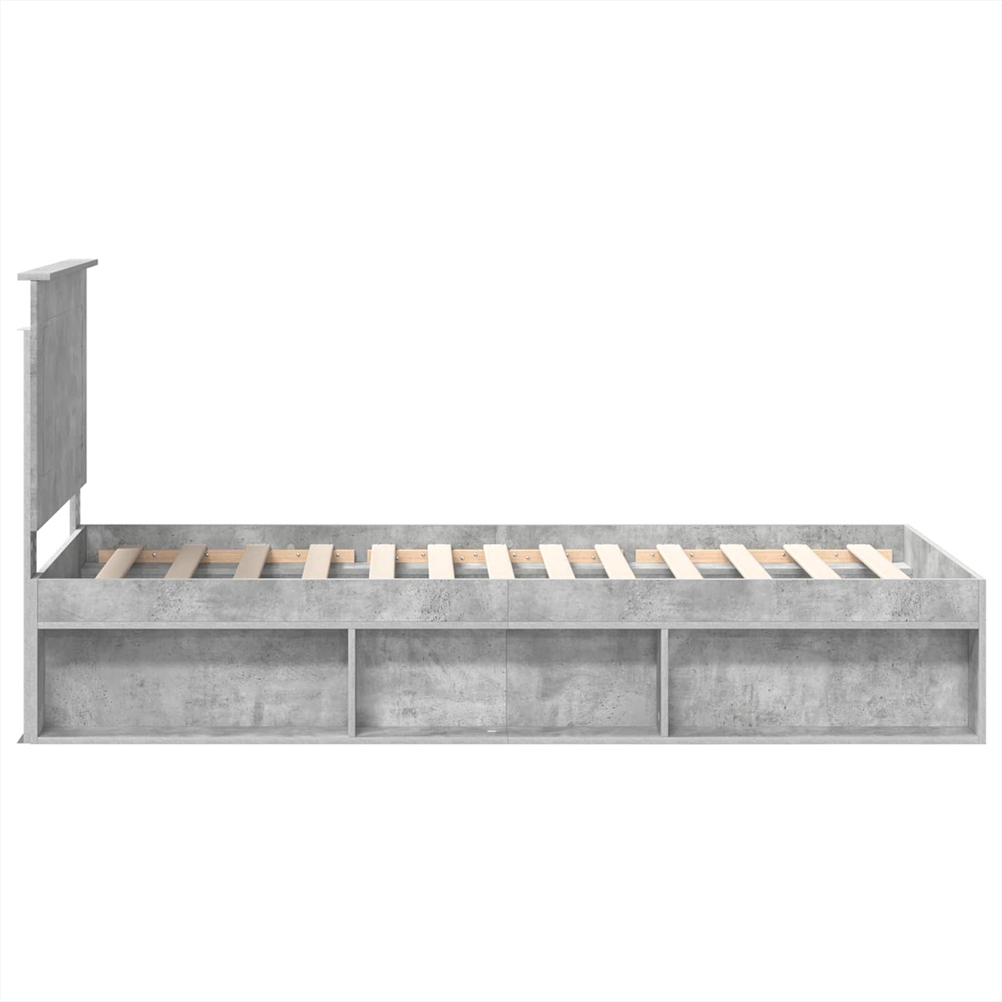Struttura del letto Grigio Concretè 75 x 190 cm Pino massello | homemem39