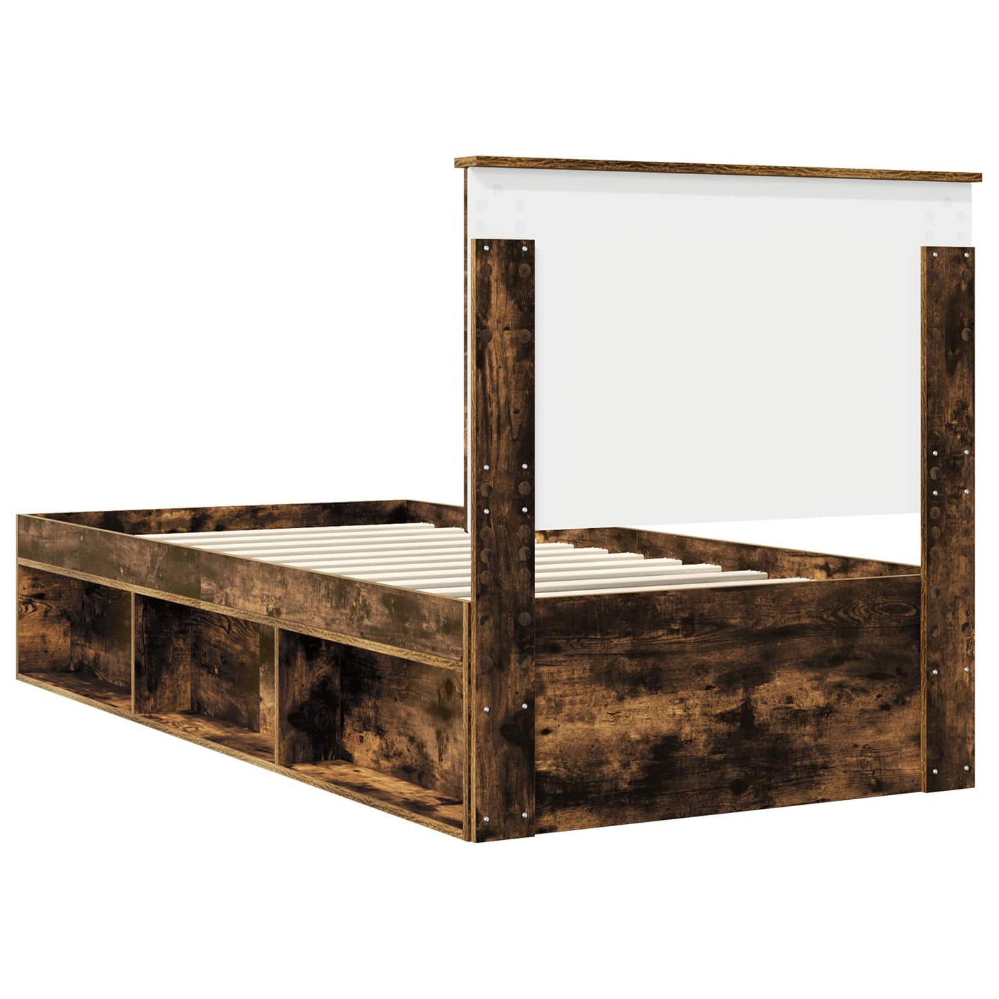 Struttura del letto Rovere fumé 75 x 190 cm Pino massello | homemem39