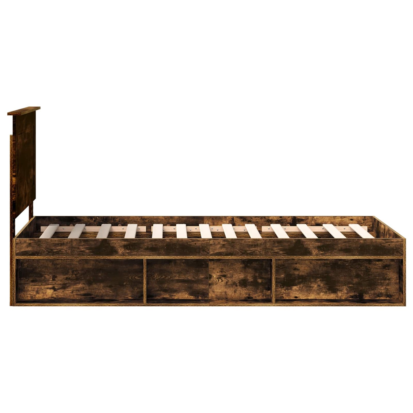 Struttura del letto Rovere fumé 75 x 190 cm Pino massello | homemem39